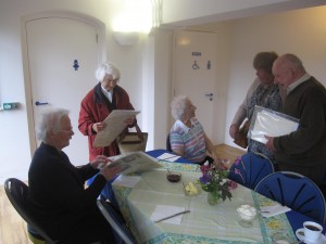 Guests having a look through our archive material