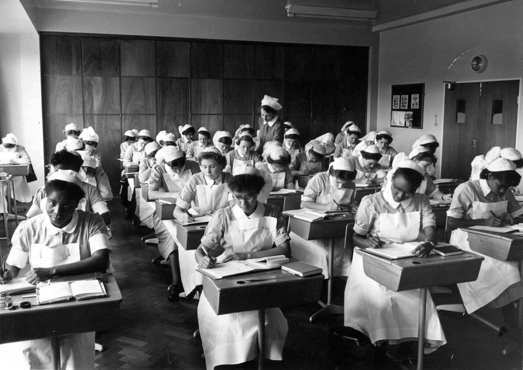 Student nurses in the classroom