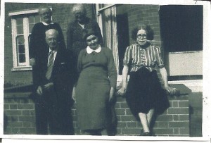 Standing Priscilla and Friends at Sunset Home at Merrow c. 1947